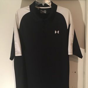 Under Armour Black Mens XL Polo Loose Fit Heat